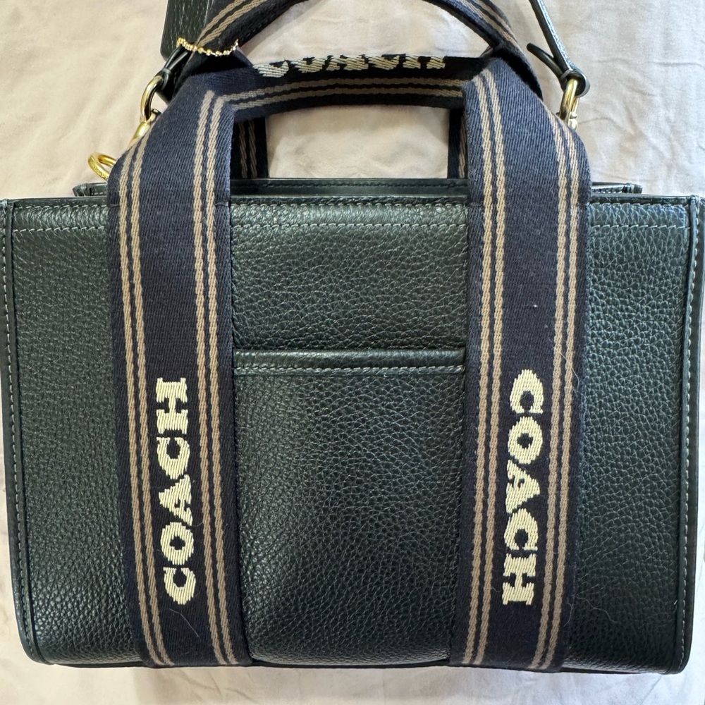 Coach Women’s Mini Convertible Tote in Black Leather NEW